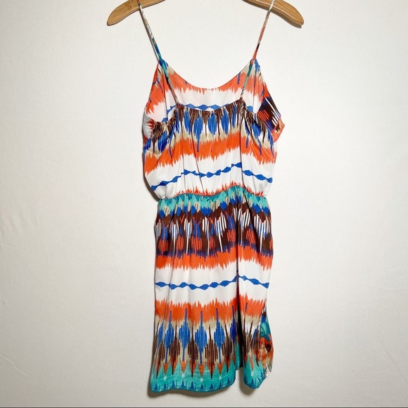 WIndsor Womens Ruffle Front Dress with Pockets Spaghetti Straps - Picture 6 of 8